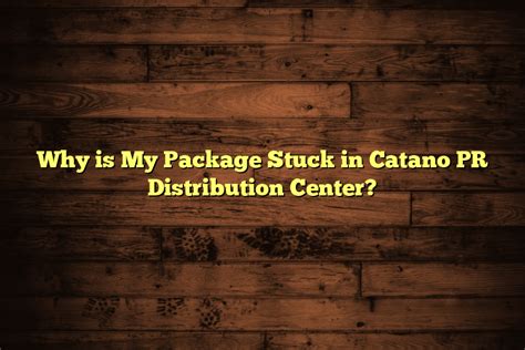 Why is my package in Catano PR Distribution Center: A Journey Through the Maze of Logistics